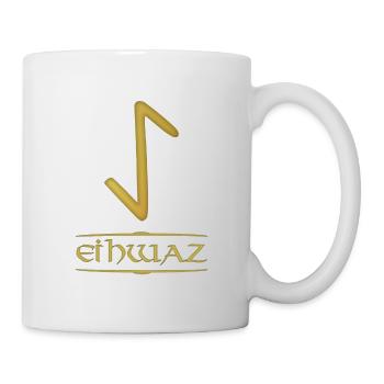 Eihwaz - Rune /Älteres Futhark /Serie aus 24 Runen - Tasse - Weiß - Rechts