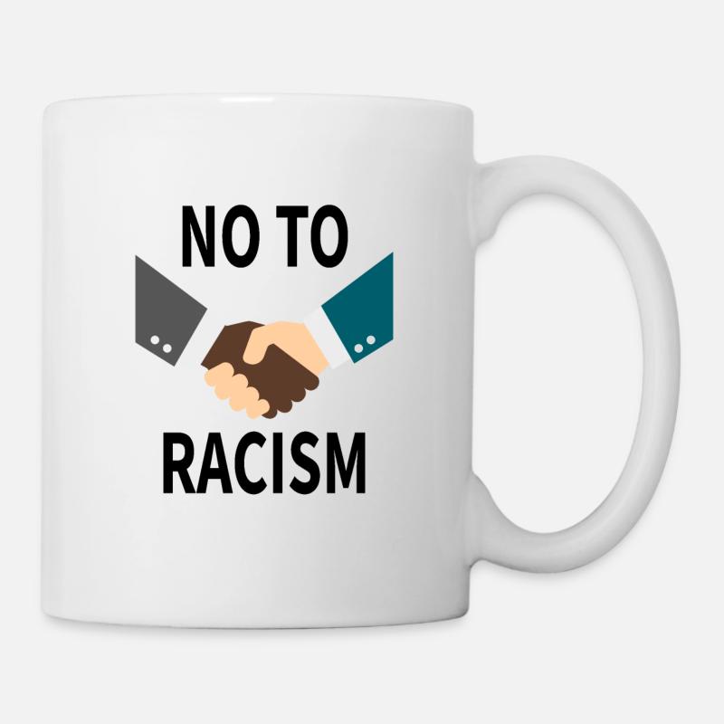 no to racism - Mug - white
