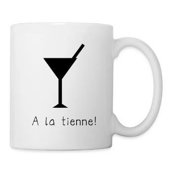 VERRE. APÉRITIF. BARBECUE. VACANCES. VOYAGE. FÊTE. - Mug blanc - blanc - Droite
