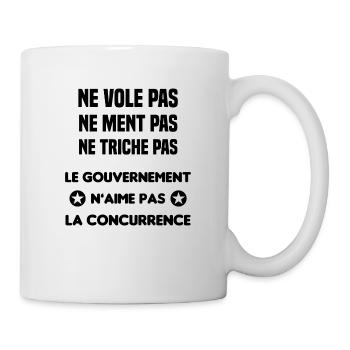 ne vole pas ne ment pas ne triche pas cadeau - Mug blanc - blanc - Droite
