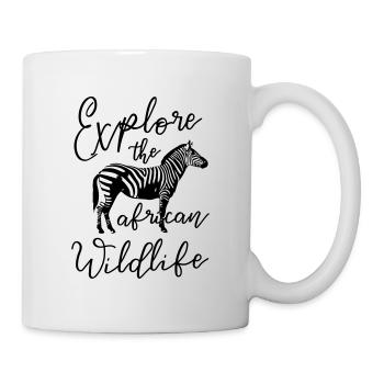 Zèbre Afrique zèbres Safari Wildnis Serengeti animal - Mug blanc - blanc - Droite