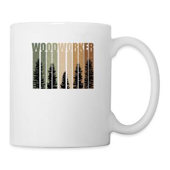 Wood forest tree lumberjack forest worker forest manager - Mug - white - Right