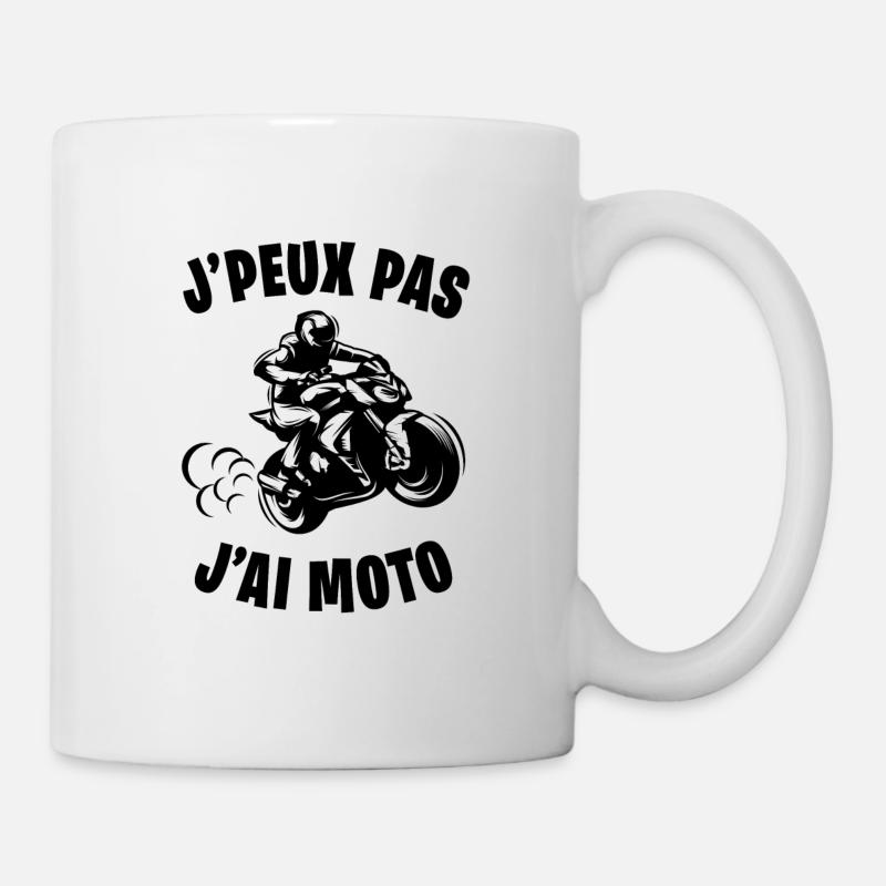 J'peux pas j'ai moto - Mug blanc - blanc