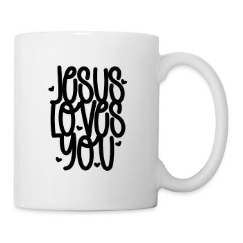 Jesus loves you - Mug - white - Right