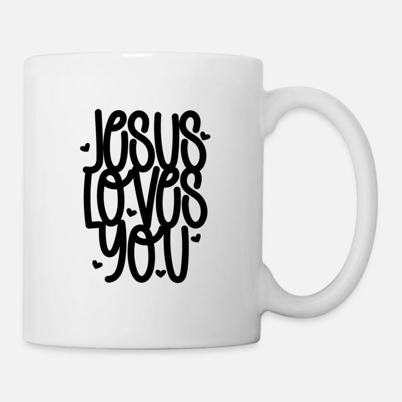Jesus loves you - Mug - white