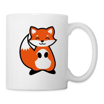 Cute Fox gift idea animal child / niedlicher Fuchs - Tasse - Weiß - Rechts