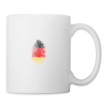 Deutschland Flagge Fingerabdruck - Tasse - Weiß - Rechts