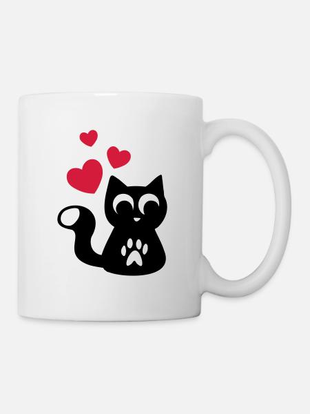 Cute Cute Cat - Cute adorable cat - Mug - white