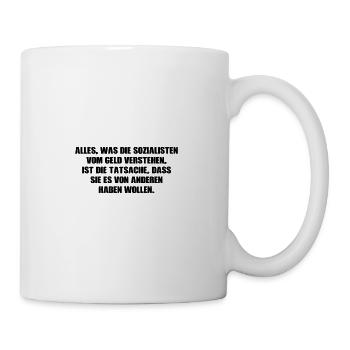 Toller Kapitalismus Contra Sozialismus Spruch - Tasse - Weiß - Rechts