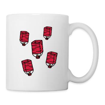 Himmelslaterne Chinesisches Lampion Sky lantern - Tasse - Weiß - Rechts