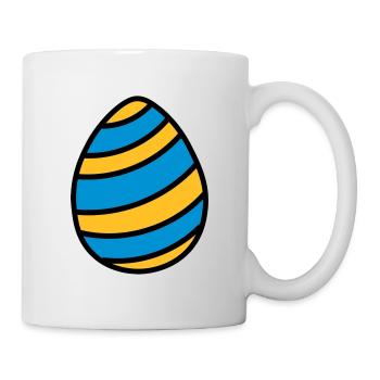 Osterei Easter Egg Ostern Geschenkidee - Tasse - Weiß - Rechts