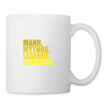 Mann. Mythos. Legende. Schwabe. Lustiger Spruch - Tasse - Weiß - Rechts