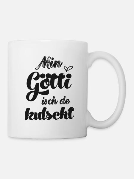 Min Götti isch de kulscht Patenonkel Schweiz - Tasse - Weiß