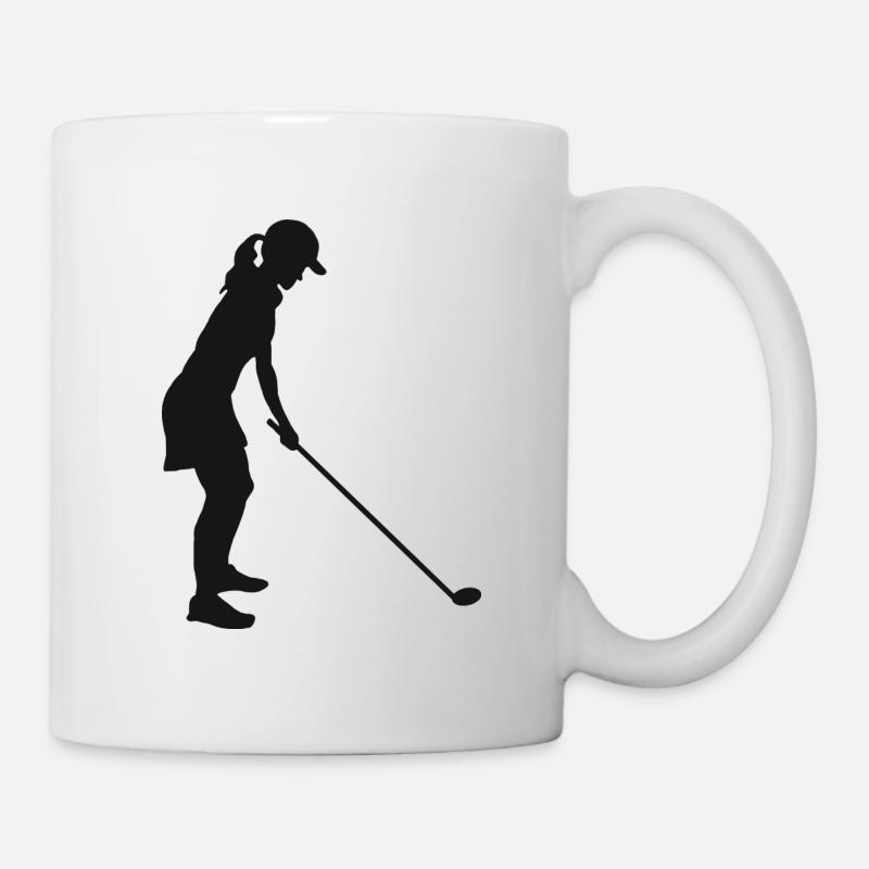 Golfschläger Golfball Golfer Golfspielerin Golf - Tasse - Weiß