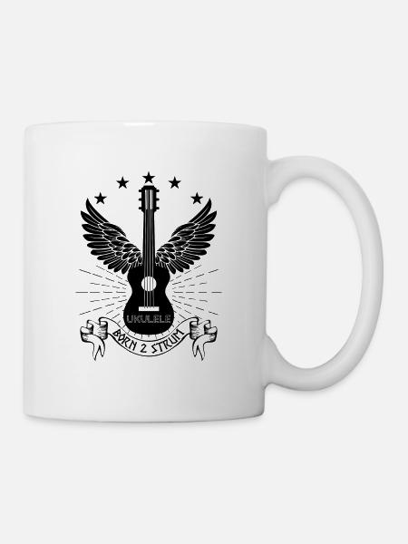 Born Instrument Hawaii ukulélé cadeau musicien - Mug blanc - blanc