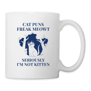 Katze Puns Freak Meowt - Tasse - Weiß - Rechts