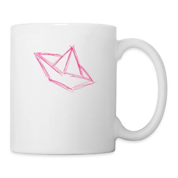 Papierboot pink - Tasse - Weiß - Rechts