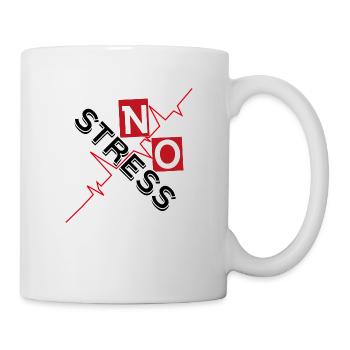 no stress t-shirt - Mug - white - Right