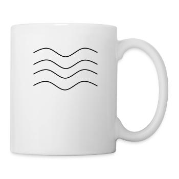 Wellen - Tasse - Weiß - Rechts