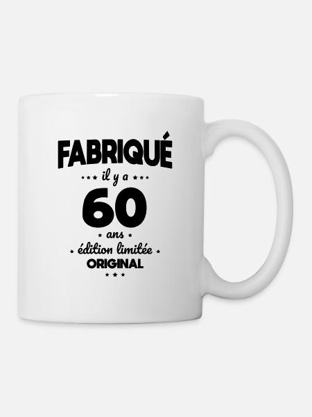 Anniversaire 60 ans - Fabriqué il y a 60 ans - Mug blanc - blanc