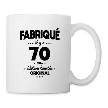 Anniversaire 70 ans - Fabriqué il y a 70 ans - Mug blanc - blanc - Droite