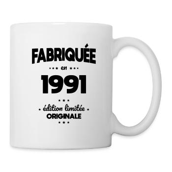 Anniversaire 31 ans - Fabriquée en 1991 - Mug blanc - blanc - Droite