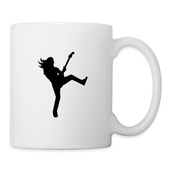 Gitarre in voller E-Gitarre solo - Tasse - Weiß - Rechts