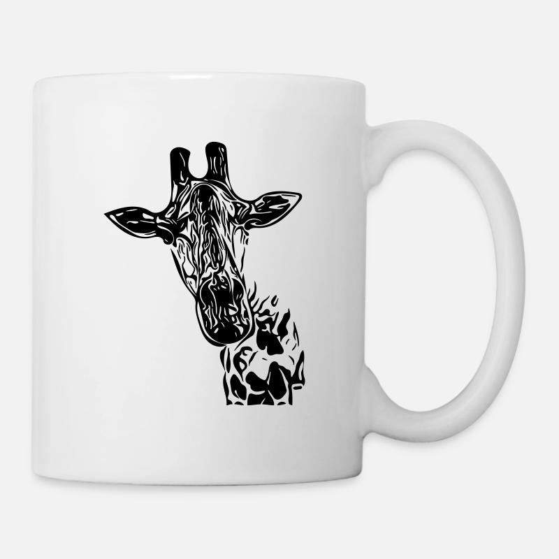 Vintage Vector Giraffe - Tasse - Weiß