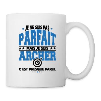 Je ne suis pas parfait mais mais je suis archer - Mug blanc - blanc - Droite