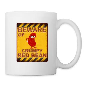 Beware of Crumpy Red Bean - Warnung - Tasse - Weiß - Rechts