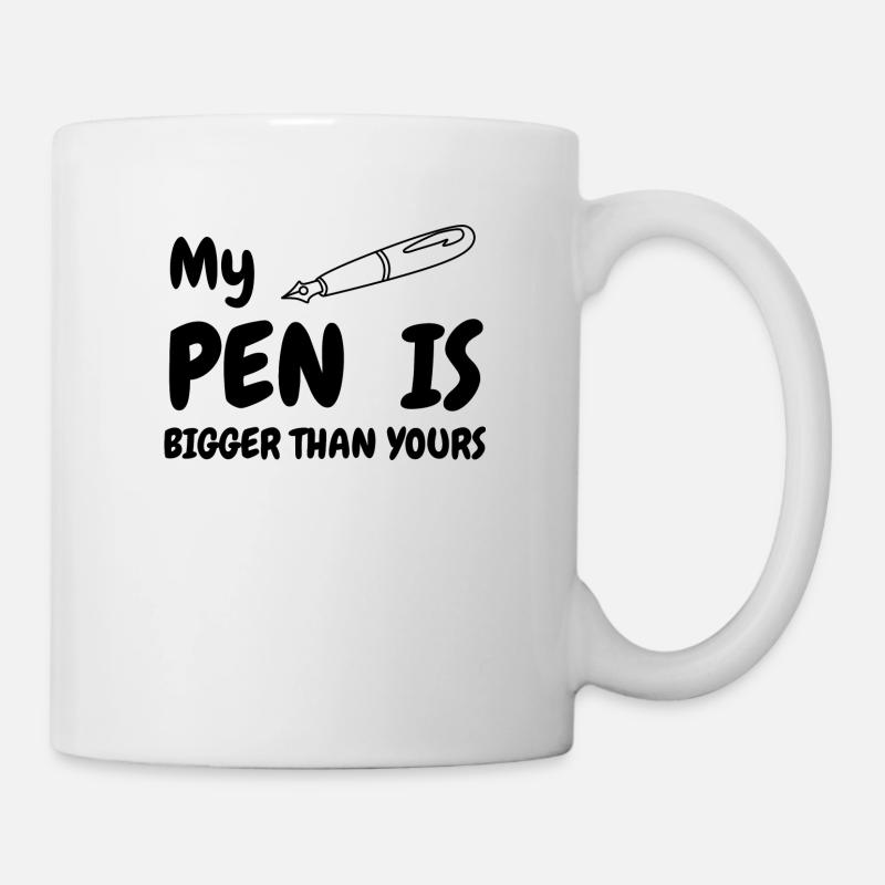 Stylo plus grand - Mug blanc - blanc