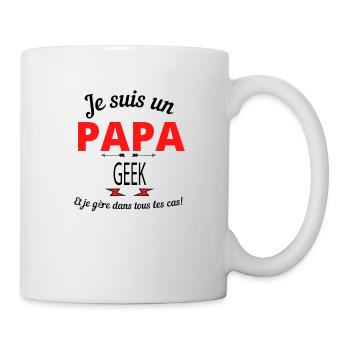 Papa GEEK - Mug blanc - blanc - Droite
