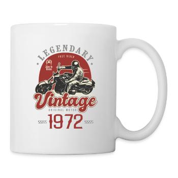 1972 Jubiläum Vintage Biking Motorrad - Tasse - Weiß - Rechts