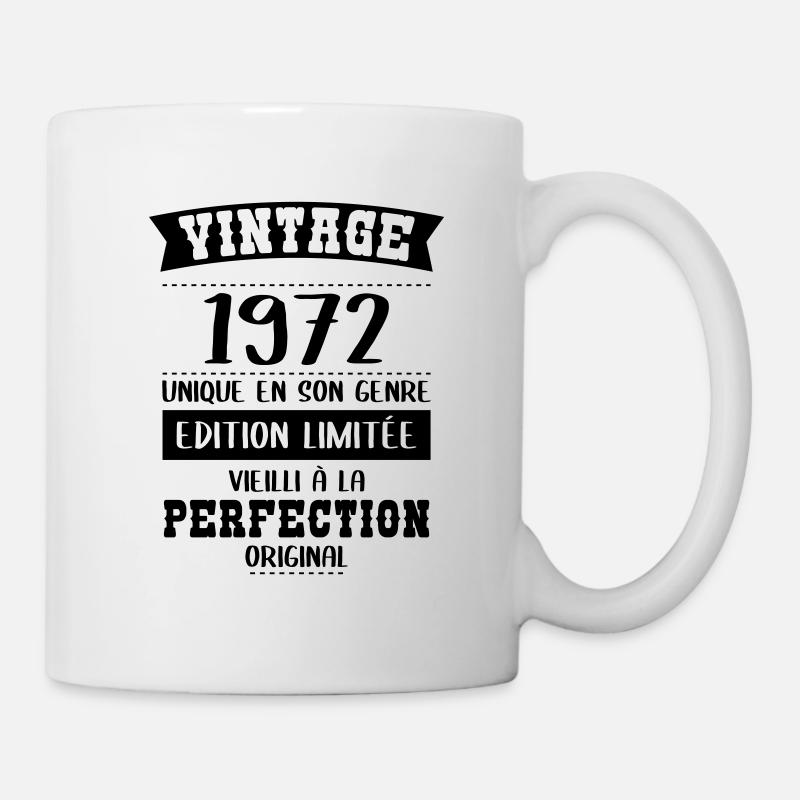 Anniversaire 50 ans - Vintage 1972 - Original - Mug blanc - blanc