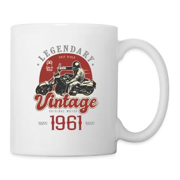 1961 anniversary motorcycle biker vintage 61 years - Mug - white - Right