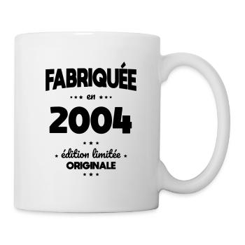 Anniversaire 18 ans - Fabriquée en 2004 - Mug blanc - blanc - Droite