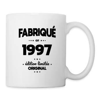 Anniversaire 25 ans - Fabriqué en 1997 - Mug blanc - blanc - Droite