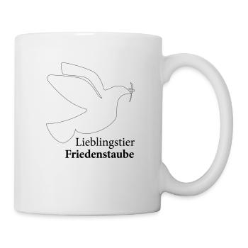 No War Krieg in der Ukraine Friedenstaube - Tasse - Weiß - Rechts