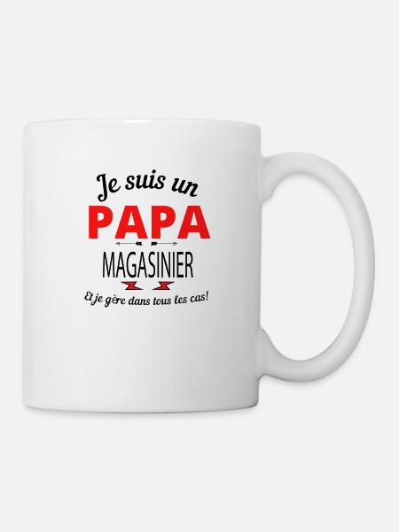 Papa MAGASINIER - Mug blanc - blanc