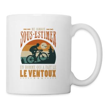 vélo homme asension ventoux humour cycliste velo - Mug blanc - blanc - Droite