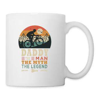 daddy cyclist la fégende vélo velo vélos - Mug - white - Right