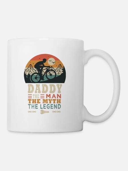 daddy cyclist la fégende vélo velo vélos - Tasse - Weiß