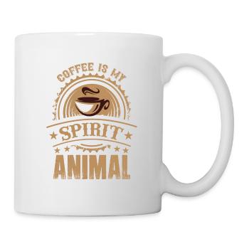coffee is my spirit animal - Tasse - Weiß - Rechts