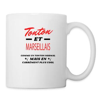 Tonton et MARSEILLAIS - Mug blanc - blanc - Droite