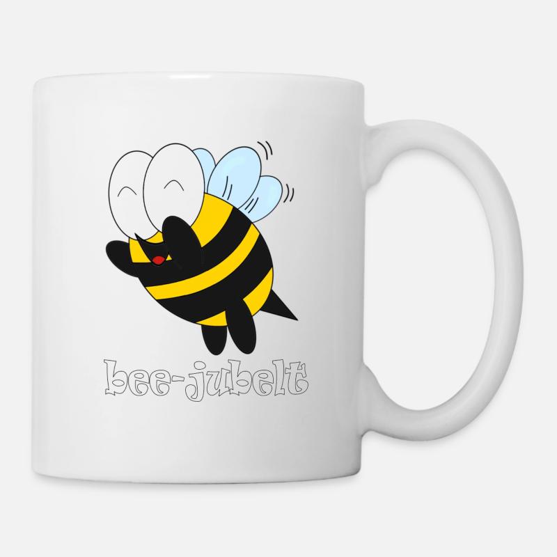 bee jubelt - Tasse - Weiß
