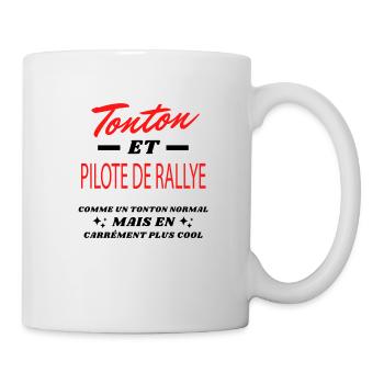 Tonton et PILOTE DE RALLYE - Mug blanc - blanc - Droite