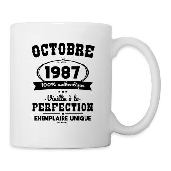 Anniversaire 35 ans - Octobre 1987 Perfection - Mug blanc - blanc - Droite