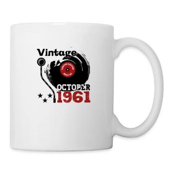 Octobre Né en 1961 61ème anniversaire Cadeau - Mug blanc - blanc - Droite