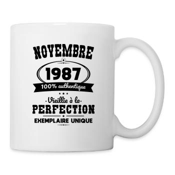 Anniversaire 35 ans - Novembre 1987 Perfection - Mug blanc - blanc - Droite