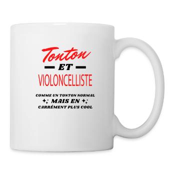 Tonton et VIOLONCELLISTE - Mug blanc - blanc - Droite